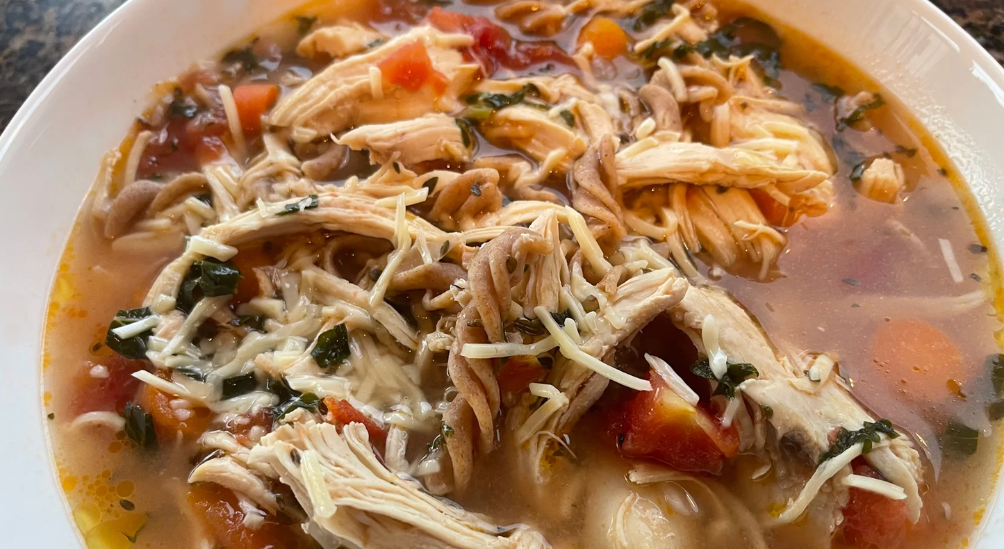 Einkorn Fusilli Chicken Noodle Soup