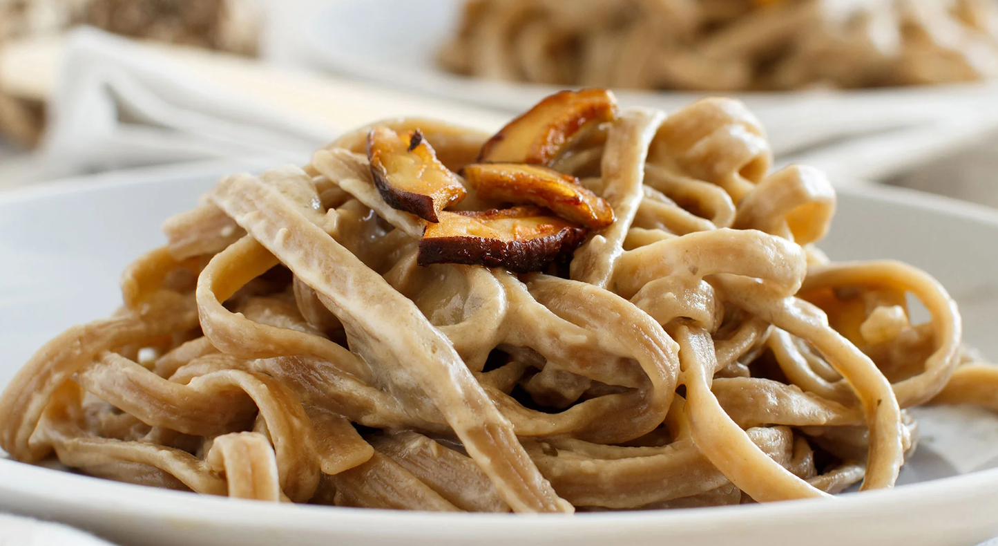 Linguine marsala with mushrooms
