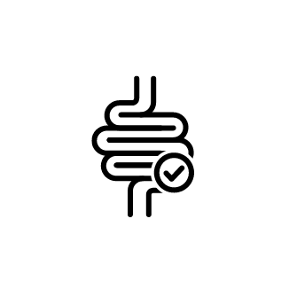 Stylized drawing of a digestive tract