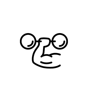 Stylized drawing of an arm lifting weights