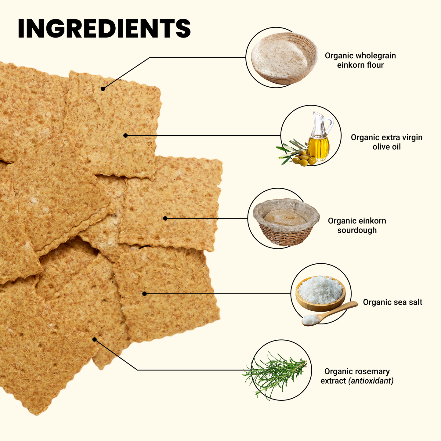 Ingredients list for Artisan’s Daily Crackers