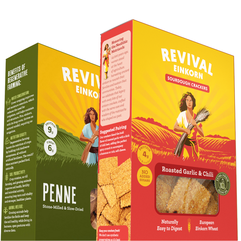 <h2>REVIVAL EINKORN:<br/>MADE FROM THE CLINICALLY BETTER WHEAT</h2>